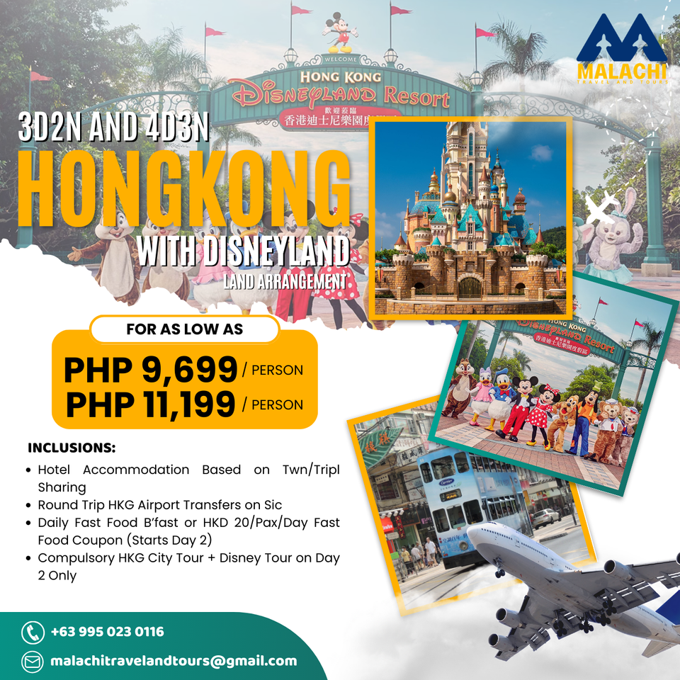 3D2N HONG KONG WITH CITY TOUR AND DISNEYLAND